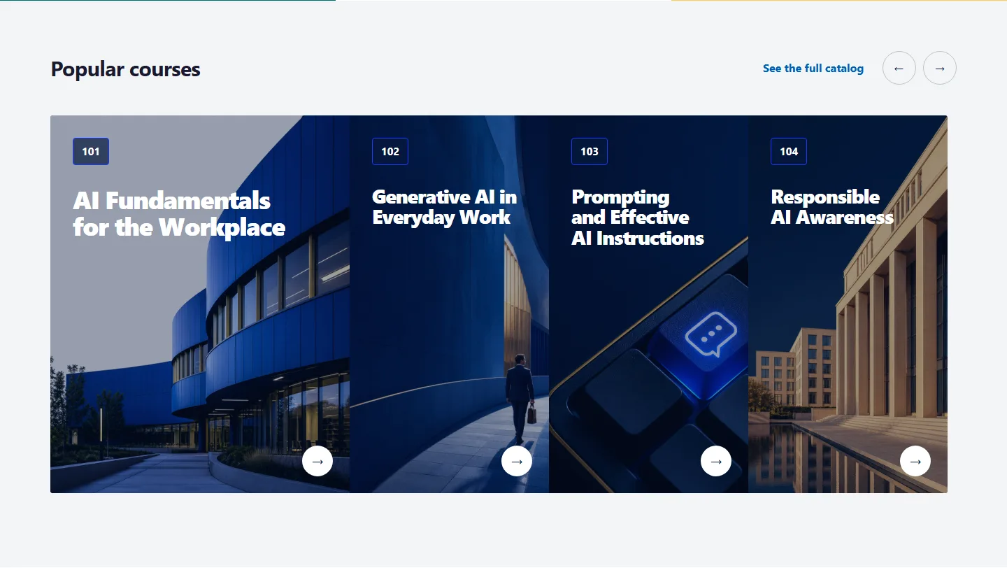Popular Courses block screenshot