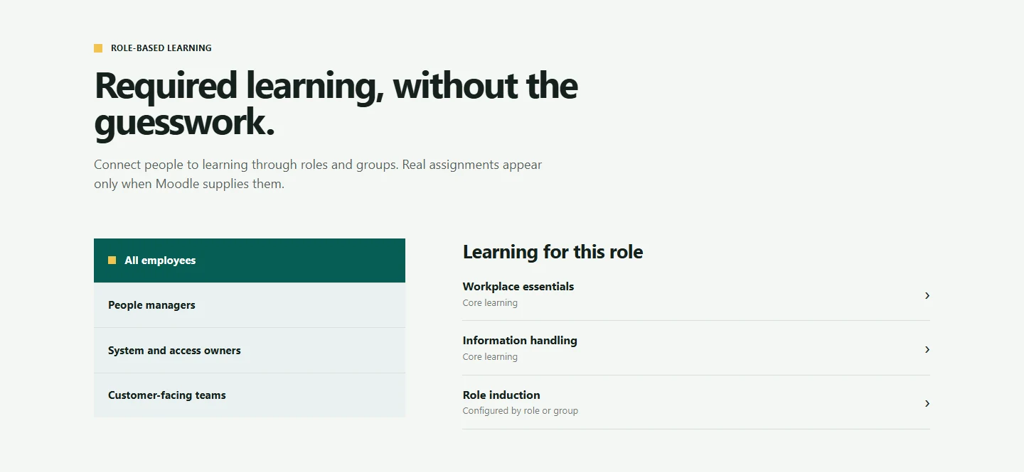 Required Learning block screenshot