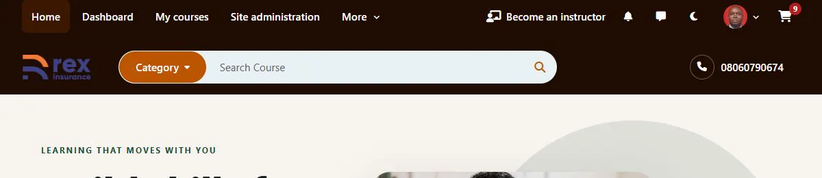 Bootcamp Header navigation style
