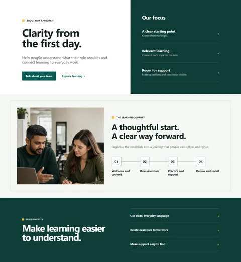 Compliance & Onboarding — About template preview