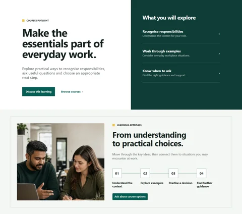 Compliance & Onboarding — Course promotion template preview