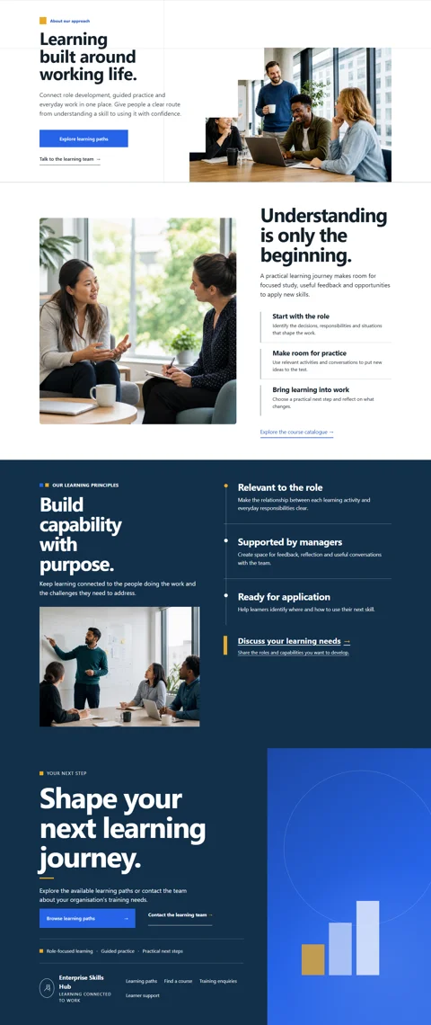 Enterprise Skills Hub · About template preview