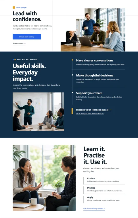 Enterprise Skills Hub — Course promotion template preview