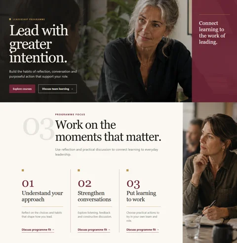 Leadership Academy — Course promotion template preview