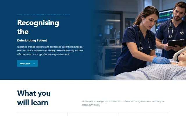 Clinical Course Promotion template preview