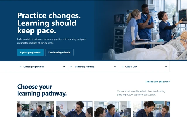 Clinical Learning Hub template preview