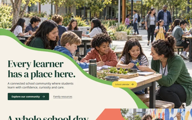 School Community template preview
