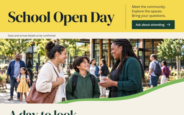 School Community — School Open Day template preview