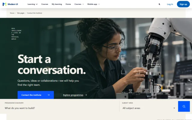 Contact the Institute template preview