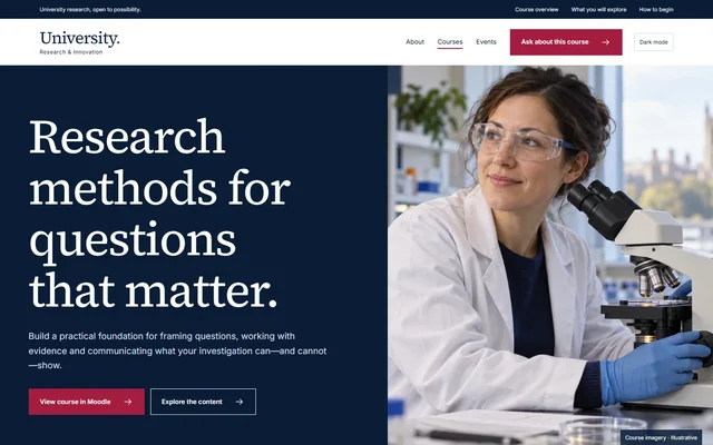 Research Course Marketing template preview