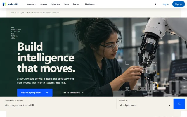 Student Recruitment & Programme Discovery template preview