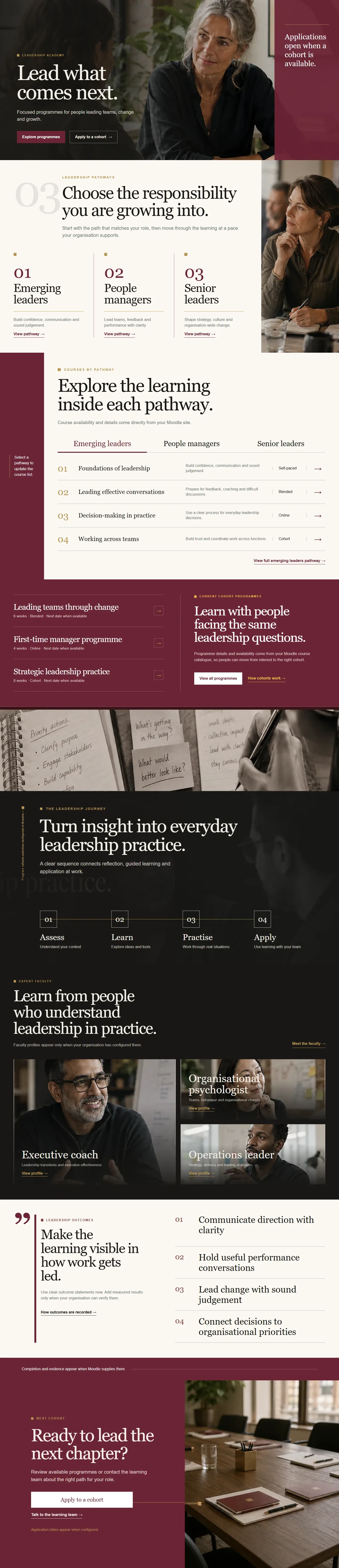 Modern UI Leadership Academy template