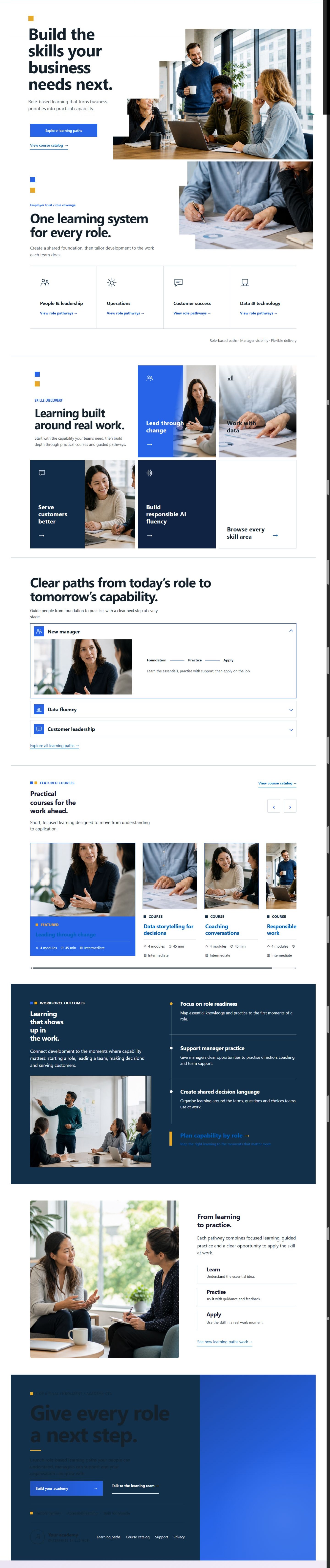 Enterprise Skills Hub light desktop preview